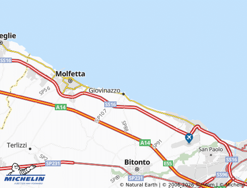 MICHELIN Giovinazzo map - ViaMichelin