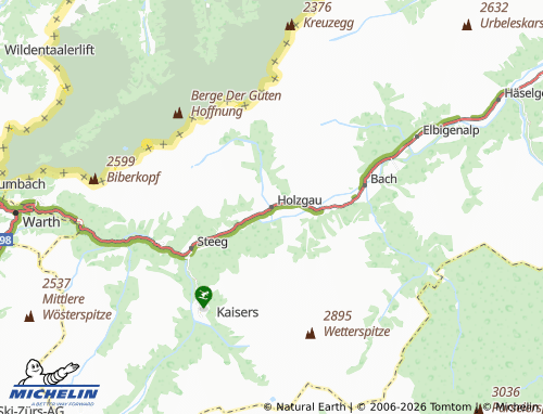 MICHELIN Holzgau map - ViaMichelin