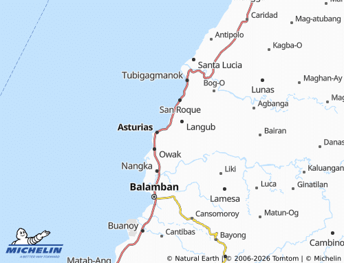 MICHELIN Looc Norte map - ViaMichelin