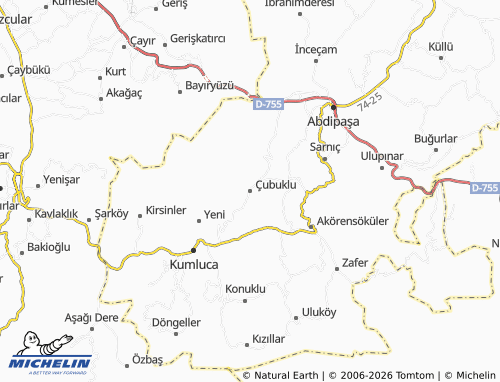 Mappa MICHELIN Çubuklu - ViaMichelin