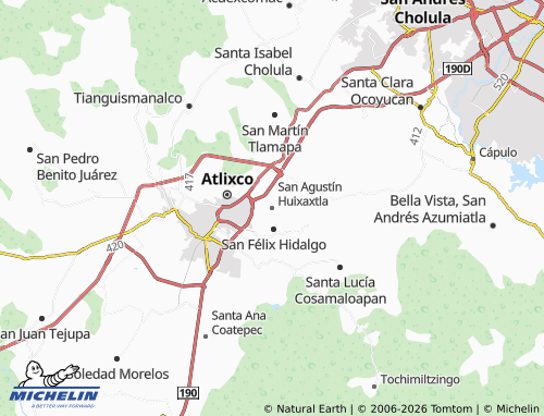 Mappa MICHELIN San Agustín Huixaxtla - ViaMichelin