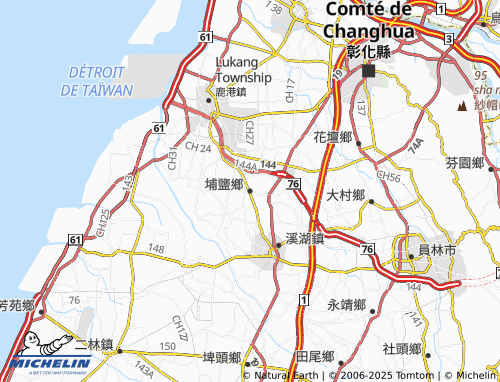MICHELIN Puyan Township map - ViaMichelin