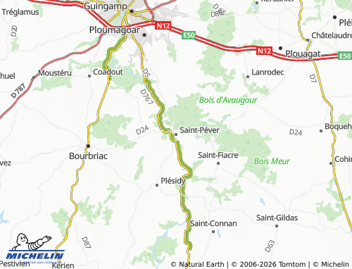 MICHELIN Saint-Péver map - ViaMichelin