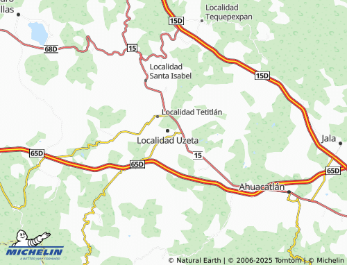 MICHELIN-Landkarte Localidad Uzeta, Santa María del Oro - ViaMichelin