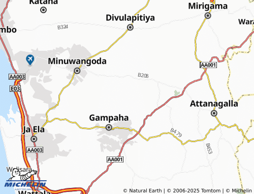 MICHELIN Doranagoda East map - ViaMichelin