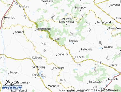 Carte MICHELIN Puysségur - ViaMichelin