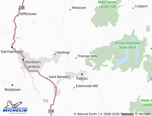Mappa MICHELIN Thomas Mills - ViaMichelin