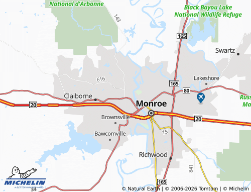 Mapa MICHELIN West Monroe - ViaMichelin