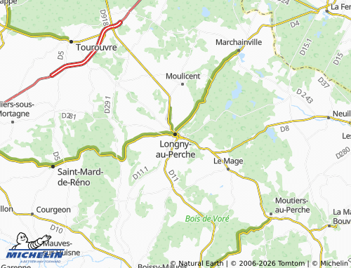 Mappa MICHELIN Longny-au-Perche - ViaMichelin