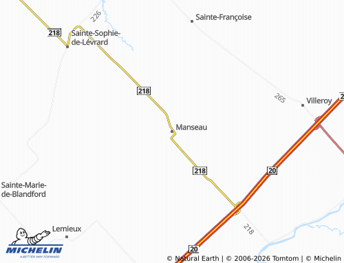 Mapa MICHELIN Manseau - ViaMichelin