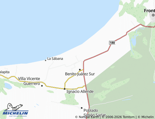 MICHELIN Benito Juárez Norte map - ViaMichelin