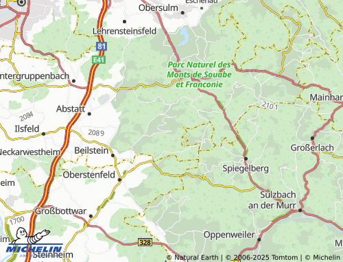 MICHELIN Klingen map - ViaMichelin