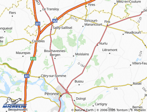 MICHELIN Moislains map - ViaMichelin
