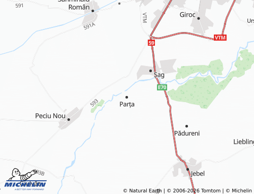 Carte MICHELIN Parța - ViaMichelin