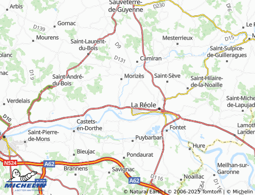 MICHELIN-Landkarte Garrigues - ViaMichelin
