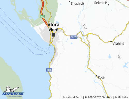 MICHELIN Kaninë map - ViaMichelin