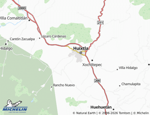 MICHELIN-Landkarte Jardines de Huixtla, Paraíso II - ViaMichelin