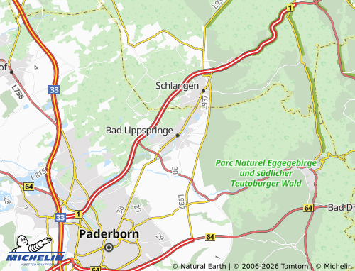 MICHELIN Bad Lippspringe map - ViaMichelin