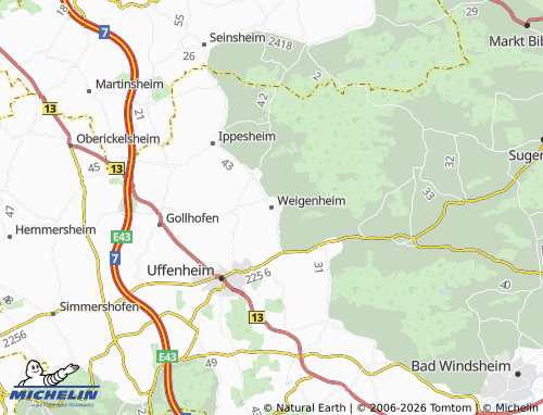 Mappa MICHELIN Weigenheim - ViaMichelin