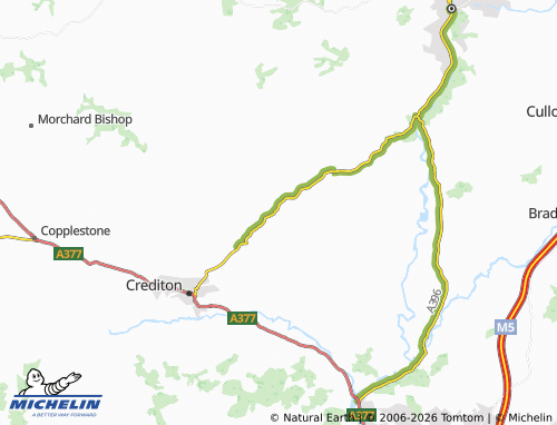 Carte MICHELIN Stockleigh Pomeroy - ViaMichelin