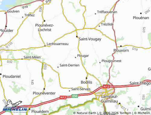 Mappa MICHELIN Plougar - ViaMichelin