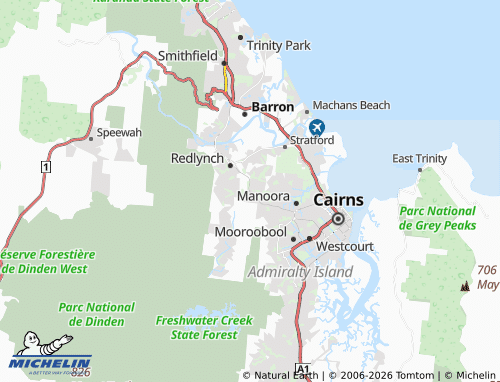Mapa MICHELIN Brinsmead - ViaMichelin