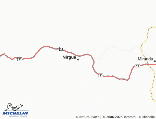 MICHELIN Nirgua map - ViaMichelin