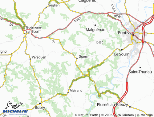 Mappa MICHELIN Guern - ViaMichelin