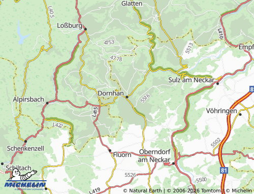Mapa MICHELIN Dornhan - ViaMichelin