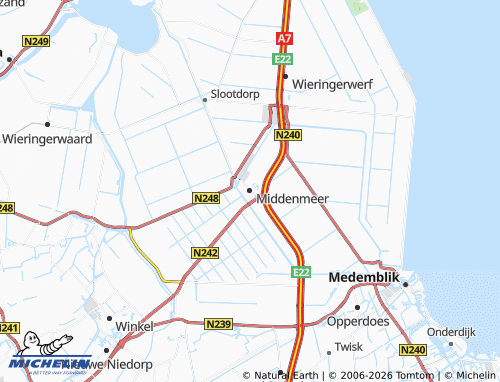 MICHELIN Middenmeer map - ViaMichelin