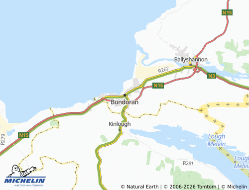 Kaart MICHELIN Bundoran - ViaMichelin