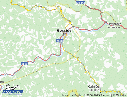 MICHELIN Zupčići map - ViaMichelin