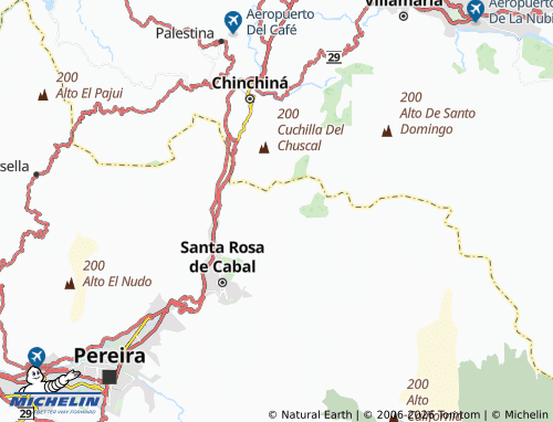 MICHELIN Santa Bárbara map - ViaMichelin