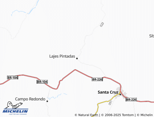 MICHELIN Lajes Pintadas map - ViaMichelin