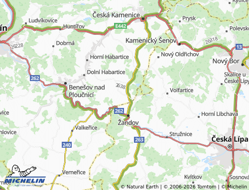 Mappa MICHELIN Velká Bukovina - ViaMichelin