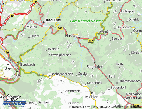 Carte MICHELIN Oberwies - ViaMichelin