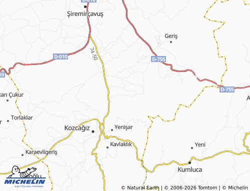 MICHELIN-Landkarte Sütlüce - ViaMichelin
