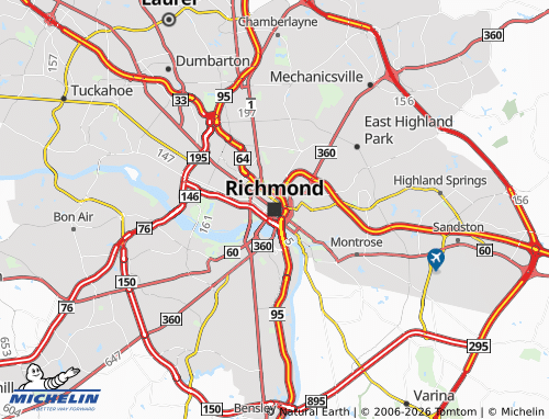 Mappa MICHELIN Richmond - ViaMichelin