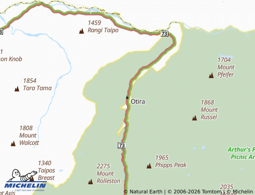 Mapa MICHELIN Otira - ViaMichelin