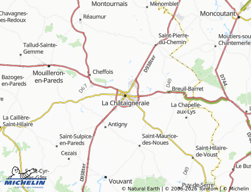 Carte MICHELIN La Châtaigneraie - ViaMichelin