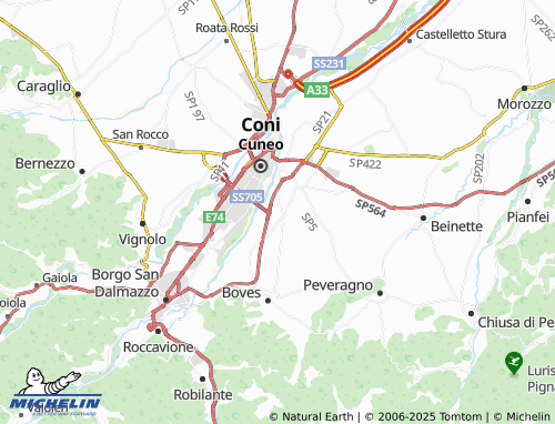MICHELIN Cascina Cordero map - ViaMichelin
