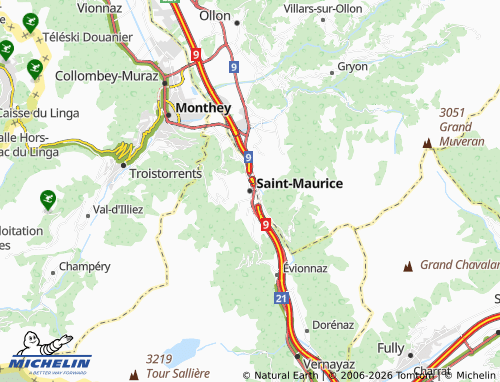 Carte MICHELIN Saint-Maurice - ViaMichelin