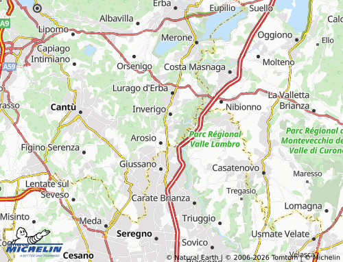 MICHELIN-Landkarte Romano Brianza - ViaMichelin