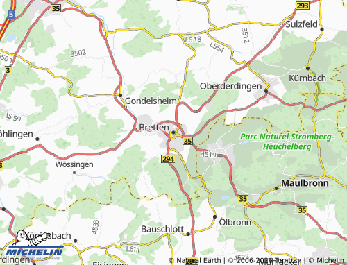 MICHELIN Bretten map - ViaMichelin
