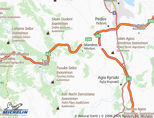 MICHELIN Dodoni map - ViaMichelin