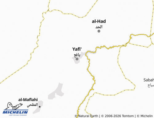 MICHELIN-Landkarte Yafi' - ViaMichelin