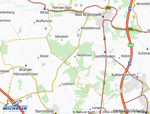 MICHELIN Heidmoor map - ViaMichelin