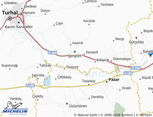 MICHELIN Üçgözen map - ViaMichelin