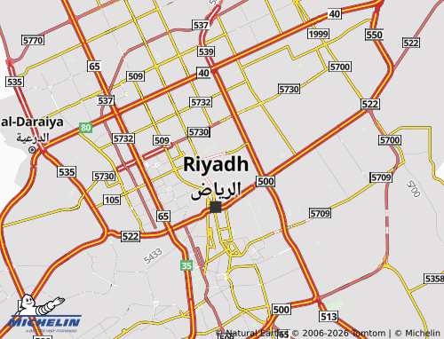 MICHELIN King Abdulaziz map - ViaMichelin