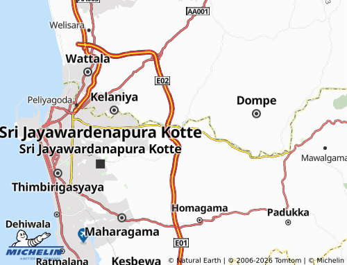 MICHELIN Hewagama map - ViaMichelin